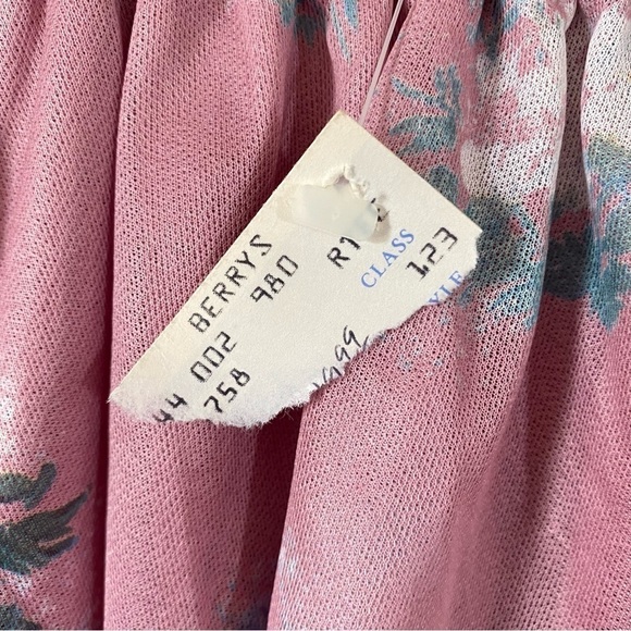 Vintage 70s Tiered Floral Maxi Dress Dusty Rose Pink Flower Child Hippie Boho - Picture 10 of 11